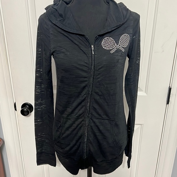 Light weight tennis/pickle ball hooded zip front jacket - Picture 1 of 6